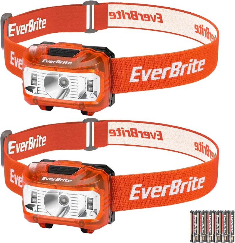 EverBrite Headlamp, 2 Pack Kids Headlamp with Red Light and Memory Function, Head Lamp for Adults and Kids with 5 Modes, Bright Headlamps for Camping, Running, Christmas Gifts, Batteries Included - Image 1